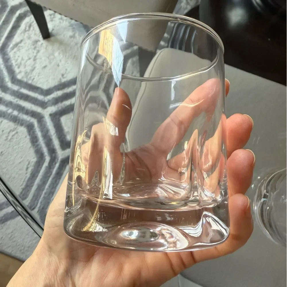 Crate&Barrel Impressions 12-Oz. Double Old-Fashioned Glass Set of 4 NWT